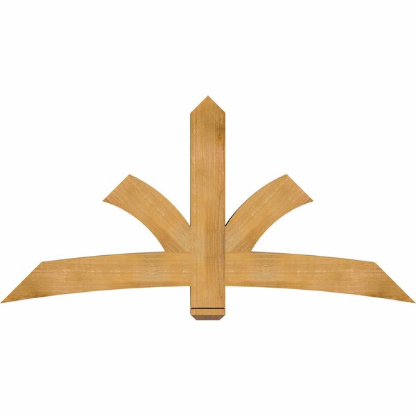 Ekena Millwork Davenport Rough Sawn Timber Gable Bracket, Western Red Cedar, 72"W x 36"H x 4"D x 6"F, 12/12 Pitch GBW072X36X0406DAV00RWR - main